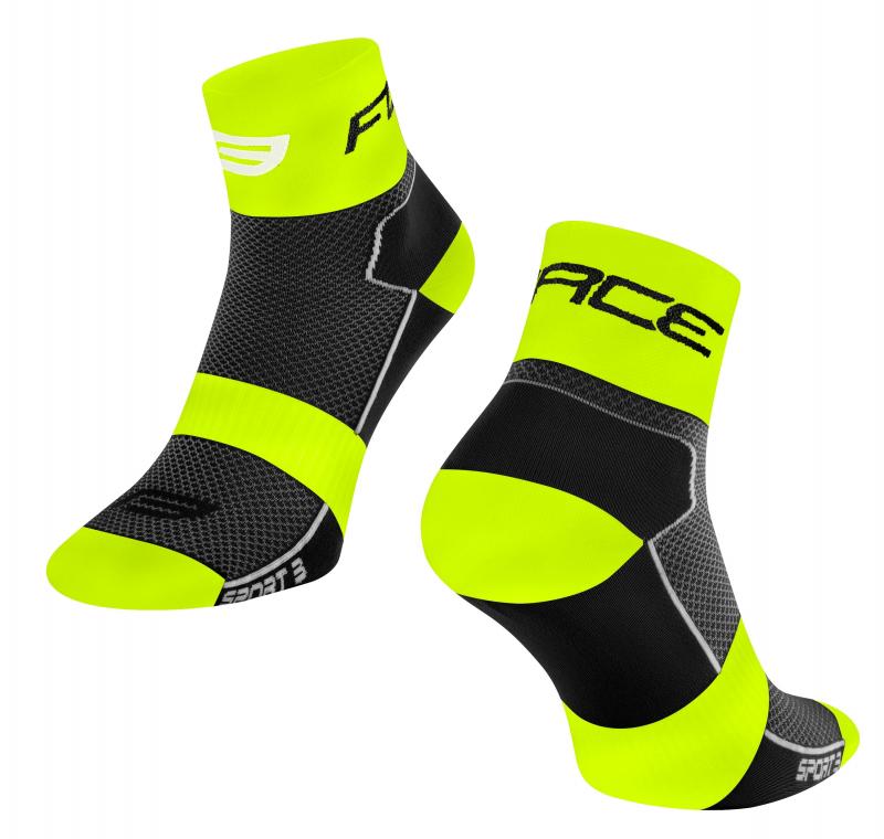 Force SPORT 3 černo-fluo ponožky FORCE