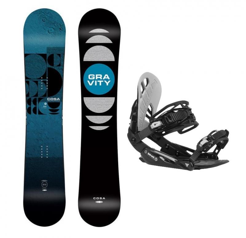 Gravity Cosa 21/22 pánský snowboard + Gravity G1 black/light grey vázání Gravity