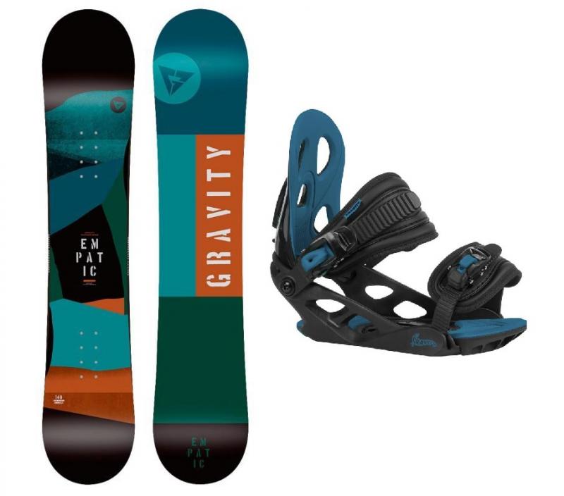 Gravity Empatic Jr 21/22 dětský snowboard + Gravity G1 Jr black/blue vázání Gravity