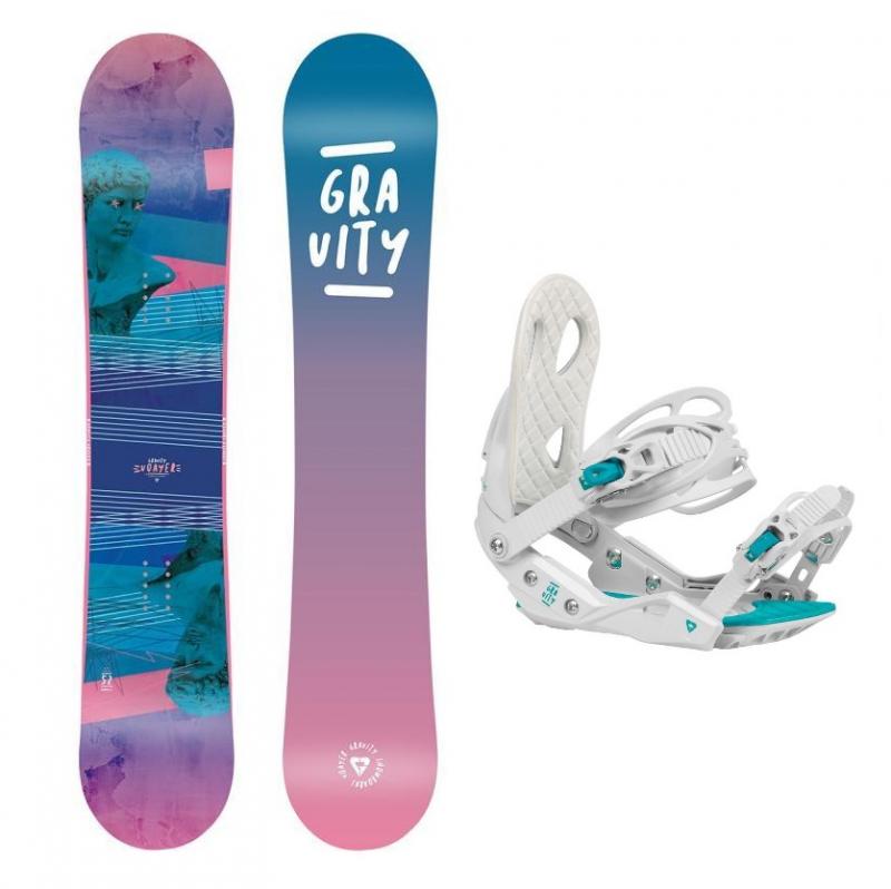 Gravity Voayer 21/22 dámský snowboard + Gravity G2 Lady white 20/21 vázání + nářadí zdarma Gravity