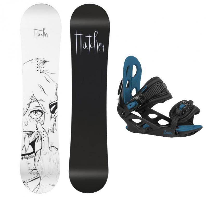 Hatchey Felix juniorský snowboard + Gravity G1 Jr black/blue vázání Hatchey