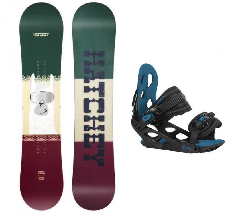 Hatchey Viva dětský snowboard + Gravity G1 Jr black/blue vázání Hatchey