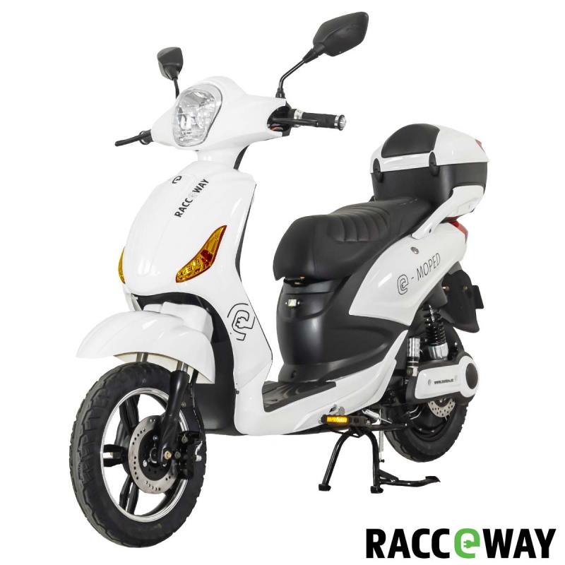 RACCEWAY E-moped bílý-lesklý s baterií 20Ah + sleva 1000