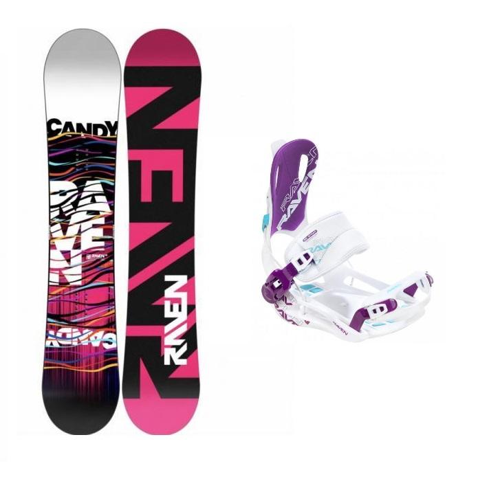 Raven Candy dámský snowboard + Raven Fastec FT 270 white/violet vázání Raven