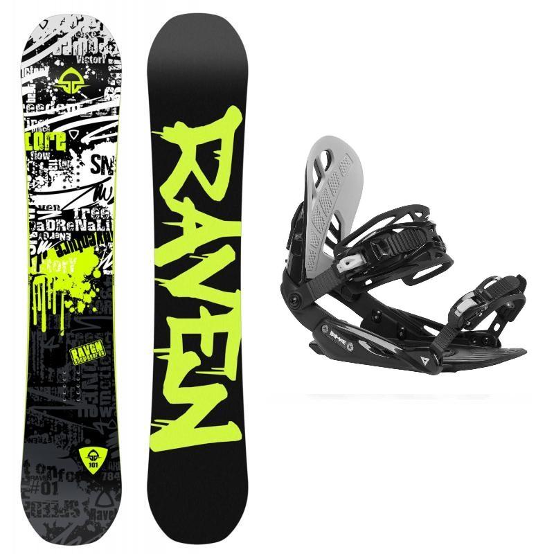 Raven Core Black 2019/20 snowboard + Gravity G1 black/light grey vázání Raven