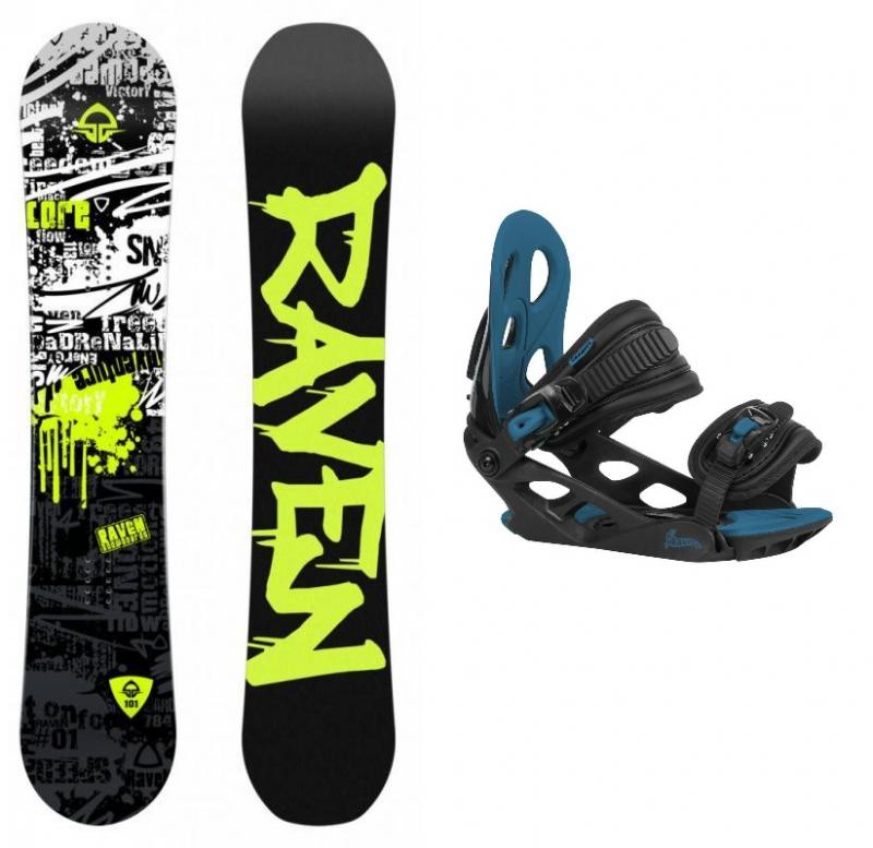 Raven Core Junior ABS 2019 dětský snowboard + vázání Gravity G1 Jr black/blue Raven