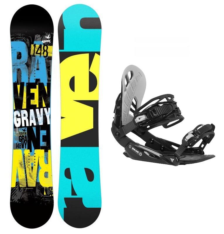 Raven Gravy snowboard + Gravity G1 black/light grey 20/21 vázání Raven