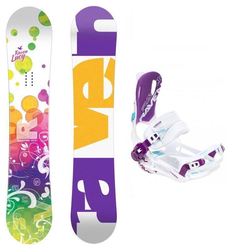 Raven Lucy CAP dívčí snowboard + Raven Fastec FT 270 white/violet vázání Raven