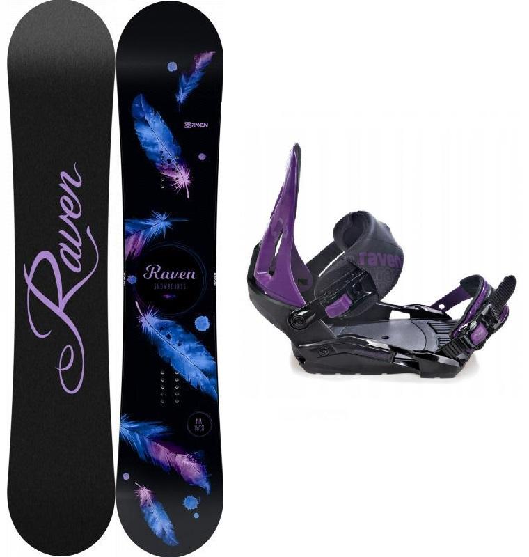 Raven Mia Black snowboard + Raven S200 violet vázání Raven