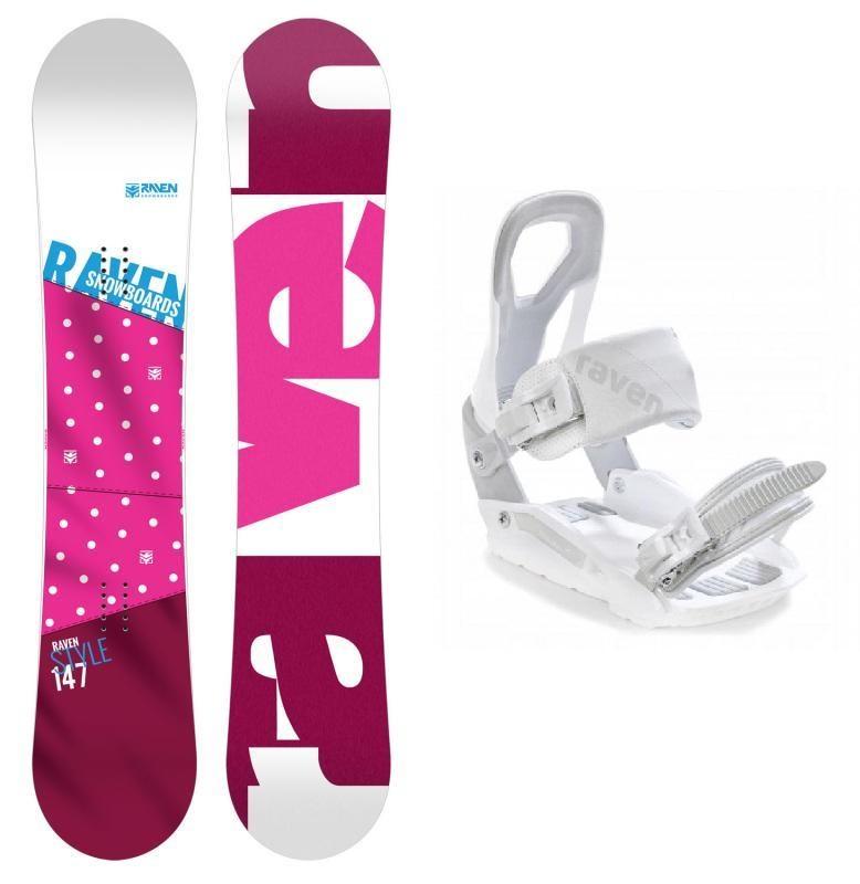 Raven Style Pink snowboard + Raven S200 white vázání Raven