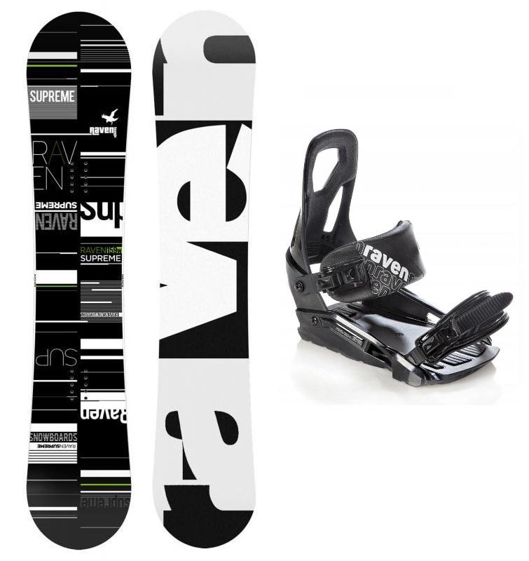 Raven Supreme black/lime snowboard + Raven S200 black vázání Raven