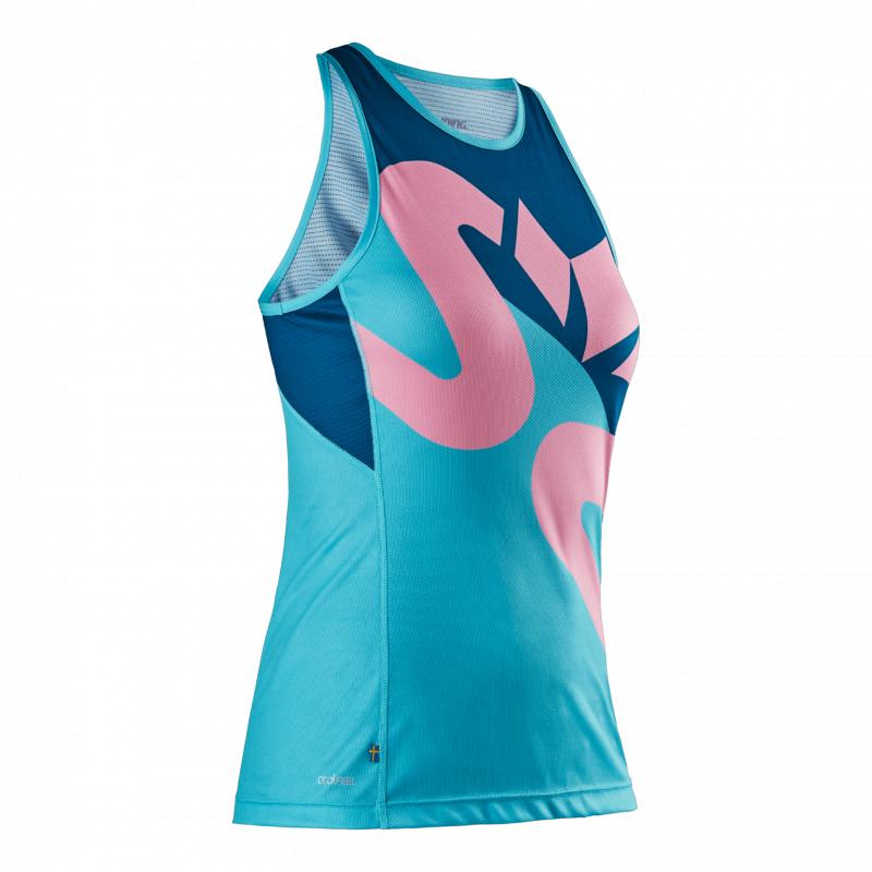 Salming Run Race Air Tank Women Blue/Pink Salming