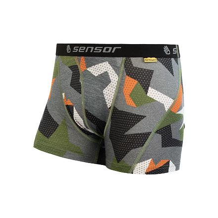 SENSOR MERINO IMPRESS trenky safari camo Sensor