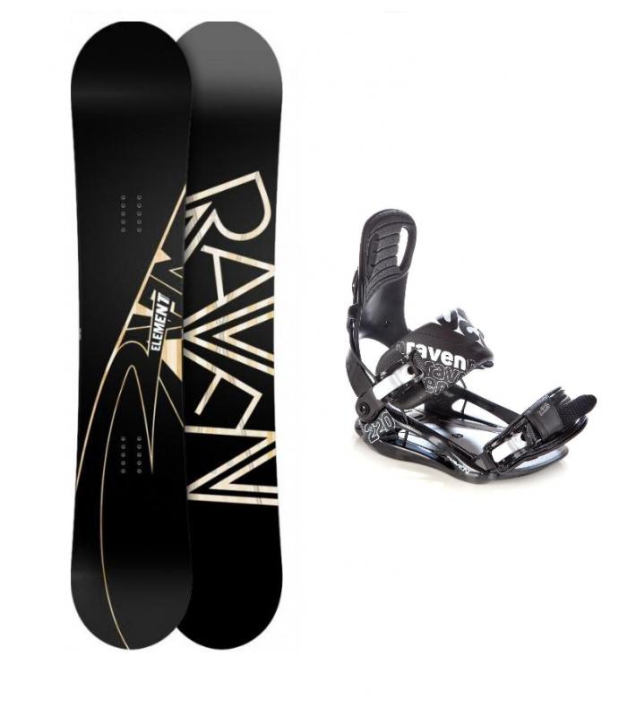 Raven Element carbon + vázání Raven S220 black snowboardový set Raven