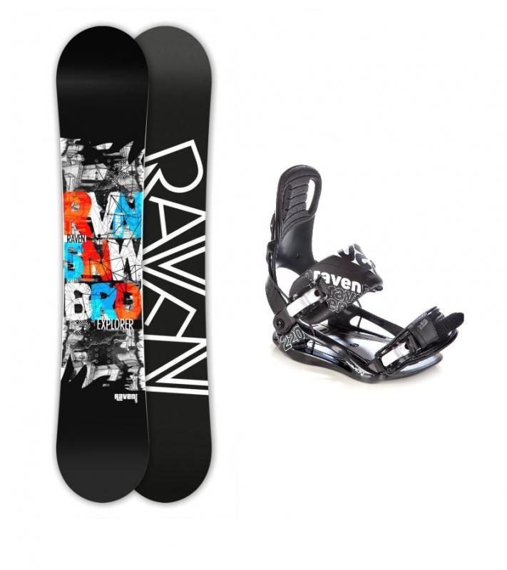 Raven Explorer + vázání Raven S220 black snowboardový set Raven