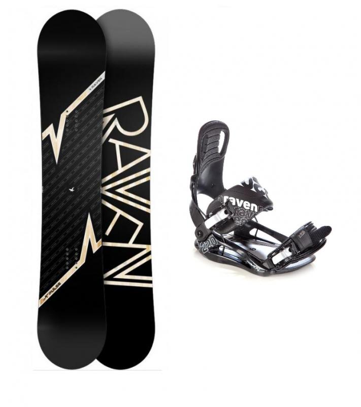 Raven Pulse + vázání Raven S220 black snowboardový set Raven