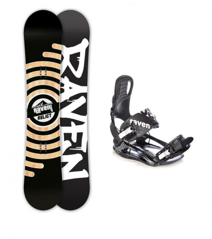 Raven Relict + vázání Raven S220 black snowboardový set Raven