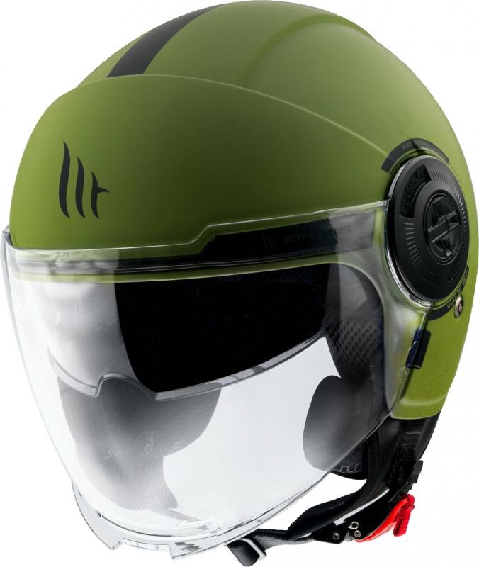 MT Helmets Otevřená přilba na motorku Viale zelená matná Mt Helmets