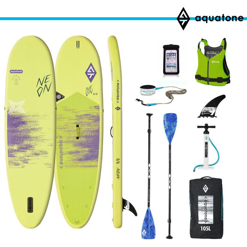 Aquatone Neon 9.0 paddleboard set s pádlem + plovací vesta + sleva 1000