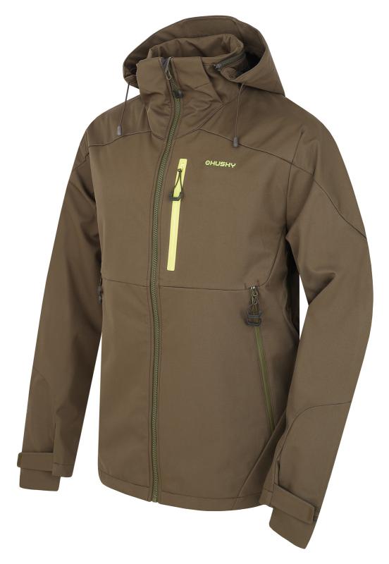 Husky pánská softshell bunda Sauri M TM. KHAKI HUSKY