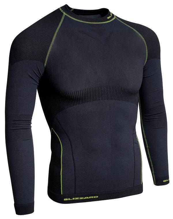 Blizzard Mens long sleeve anthracite/neon yellow funkční triko Blizzard