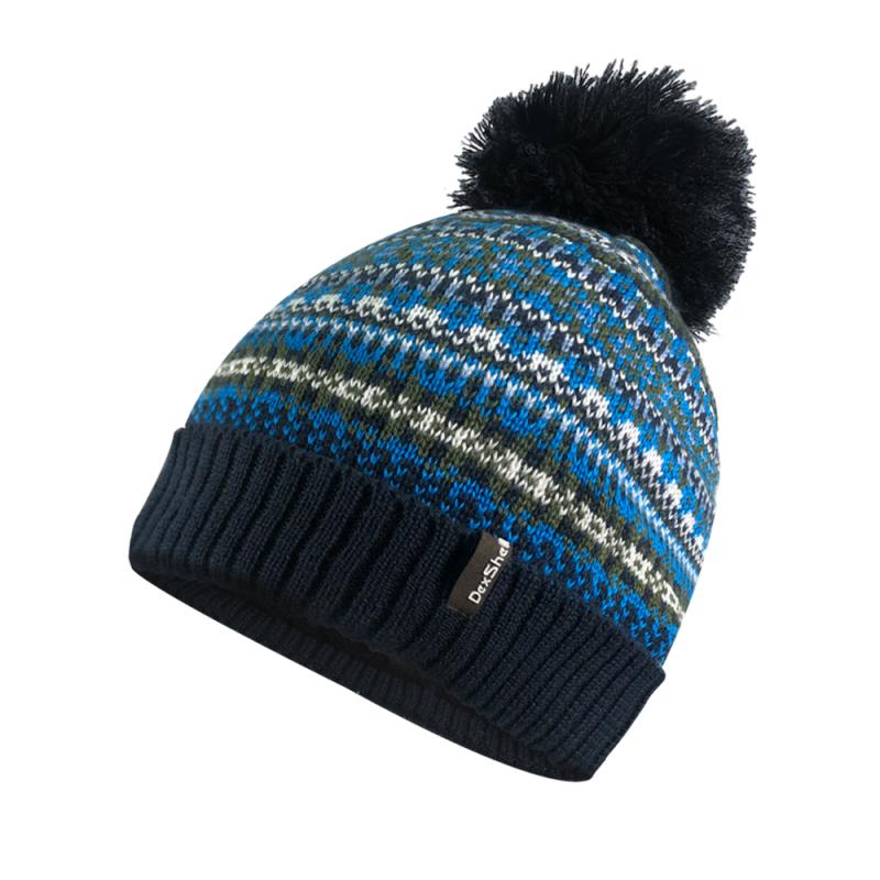 DexShell Beanie Fair Isle PomPom DexShell