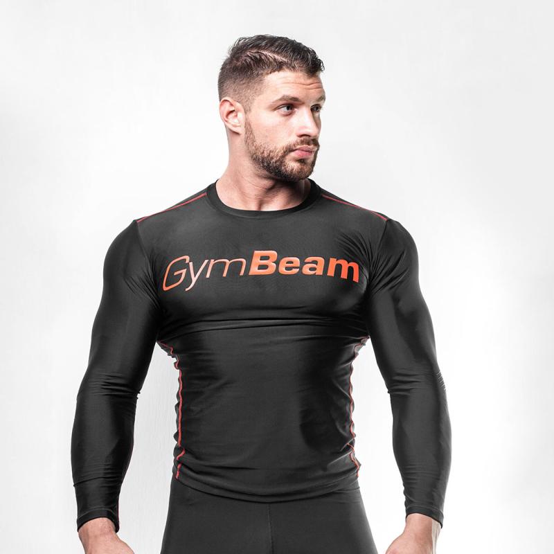 GymBeam Kompresní tričko Black/Red GymBeam