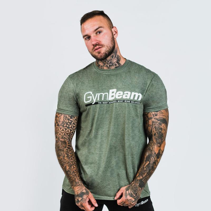 GymBeam Tričko Body and Mind Heather Green GymBeam