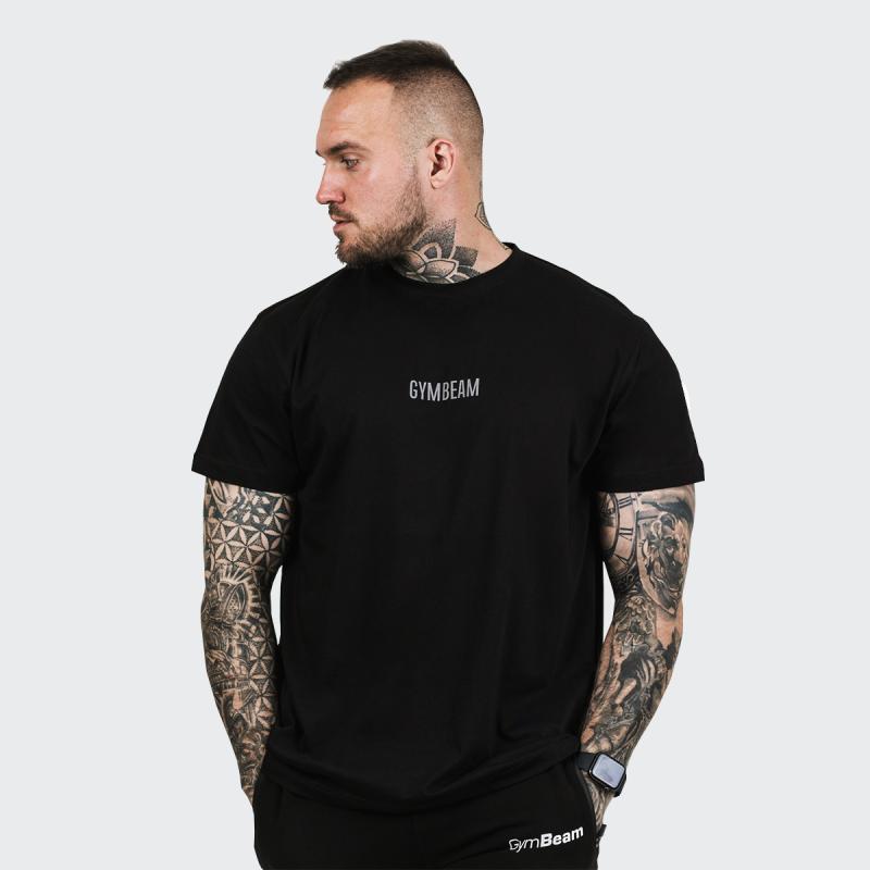 GymBeam Tričko FIT Black GymBeam