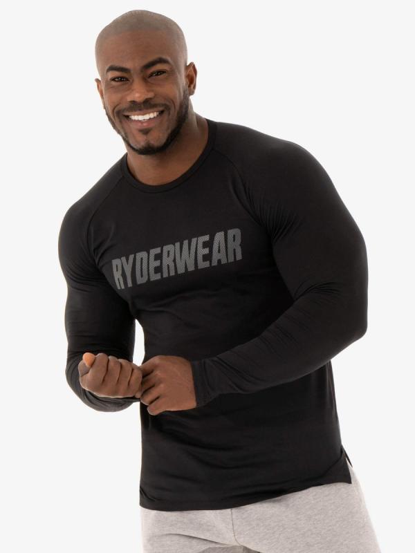 Ryderwear Tričko Long Sleeve T-shirt Flex Black Ryderwear