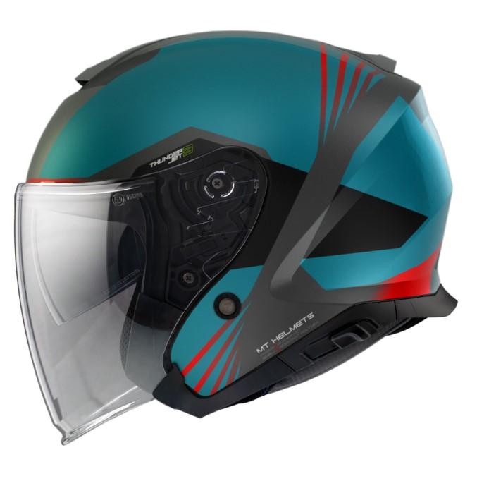 MT Helmets Thunder 3 SV Jet Stargate A2 černo-šedo-modrá Mt Helmets