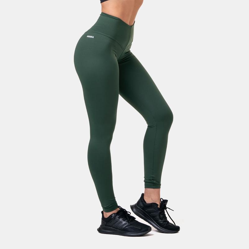 NEBBIA Dámské legíny Classic Hero High Waist Green Nebbia