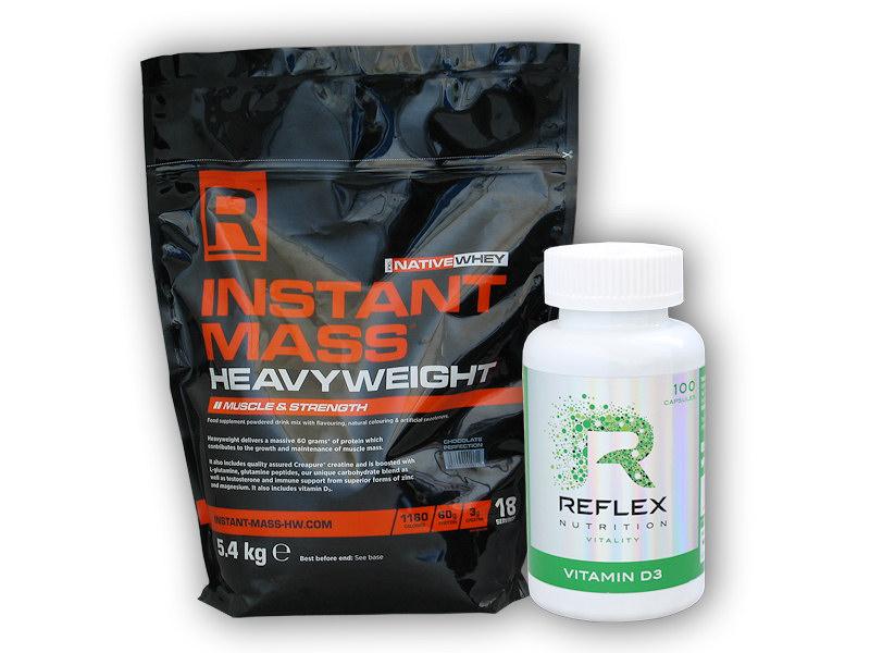 Reflex Nutrition Instant Mass Heavy W.5400g + Vitamin D3 100cp Reflex Nutrition