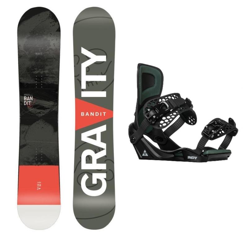 Gravity Bandit pánský snowboard + Gravity Indy black/moss vázání Gravity