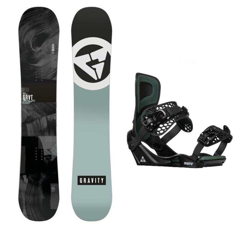 Gravity Contra 23/24 pánský snowboard + Gravity Indy black/moss vázání Gravity