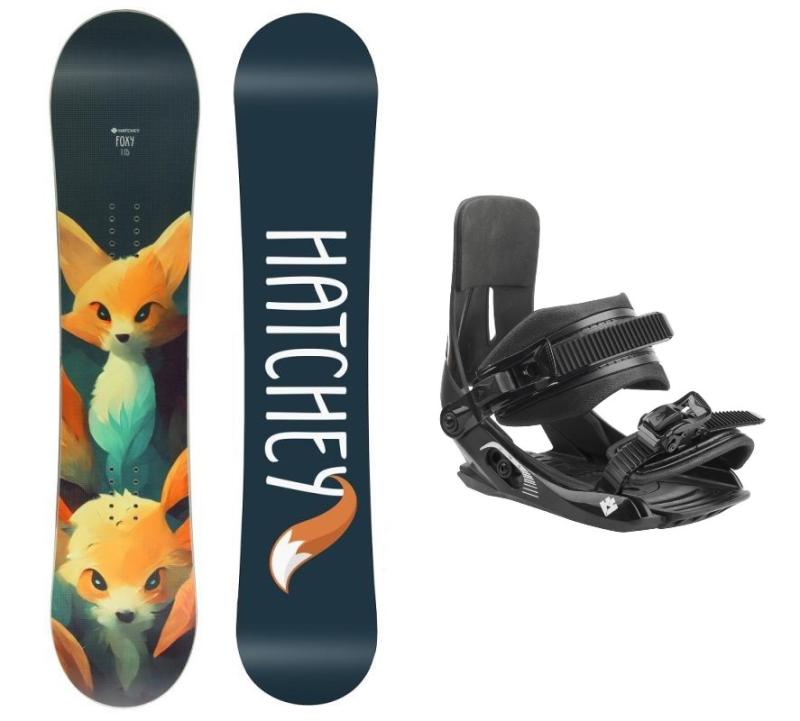 Hatchey Foxy dětský snowboard + Hatchey Tactic Junior vázání Hatchey