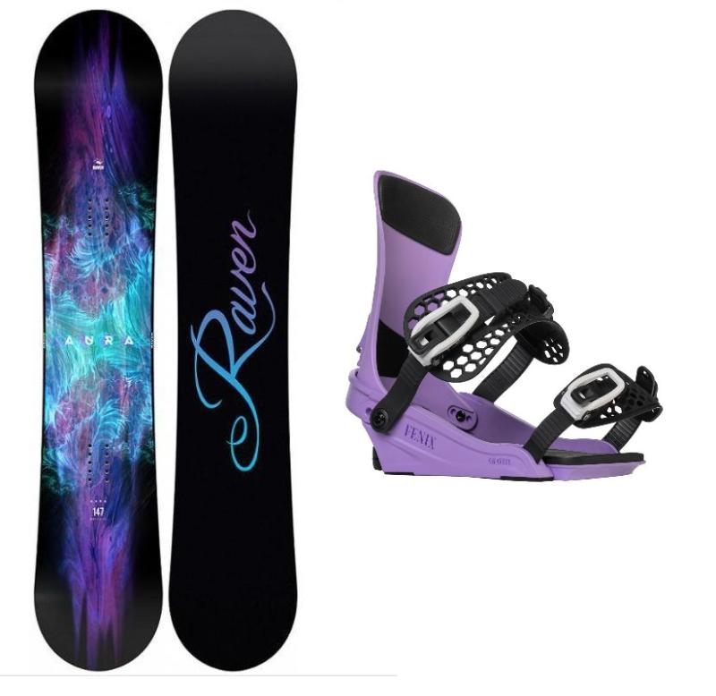 Raven Aura dámský snowboard + Gravity Fenix levander 23/24 vázání Raven