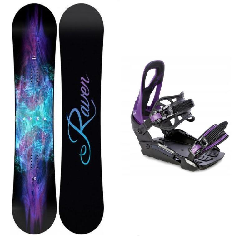 Raven Aura dámský snowboard + Raven S230 Black/violet vázání Raven