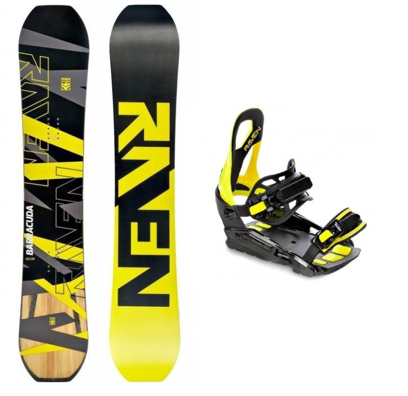 Raven Barracuda Carbon Lime snowboard + Raven S230 lime vázání Raven