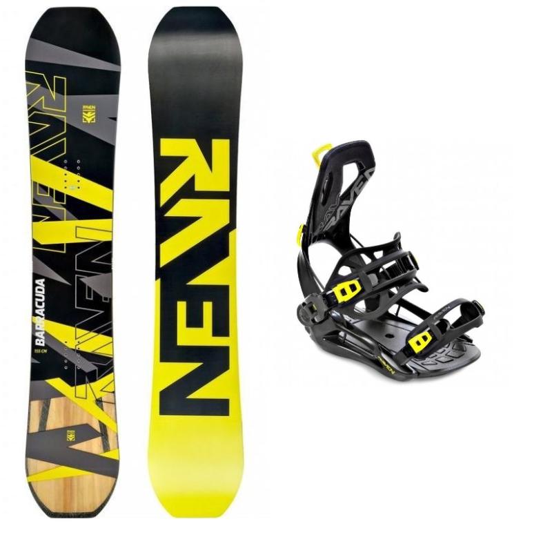 Raven Barracuda Carbon Lime snowboard + Raven FT360 black/lime vázání Raven