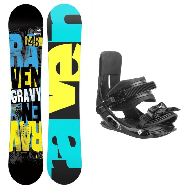 Raven Gravy junior mini snowboard + Hatchey Tactic Junior vázání Raven