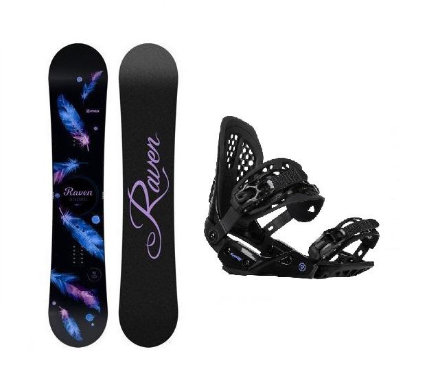 Raven Mia Black dámský snowboard + Gravity G2 Lady black vázání Raven