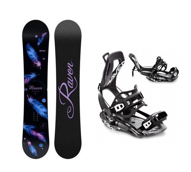 Raven Mia Black dámský snowboard + Raven FT360 black vázání Raven