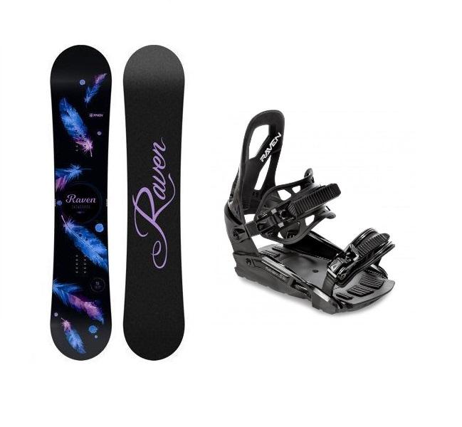 Raven Mia Black dámský snowboard + Raven S230 Black vázání Raven