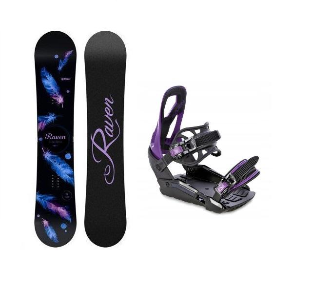 Raven Mia Black dámský snowboard + Raven S230 Black/violet vázání Raven