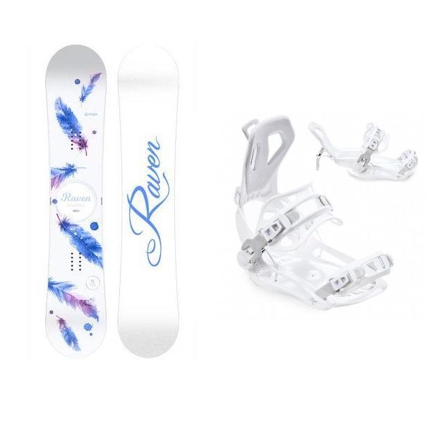 Raven Mia White dámský snowboard + Raven FT360 white vázání Raven