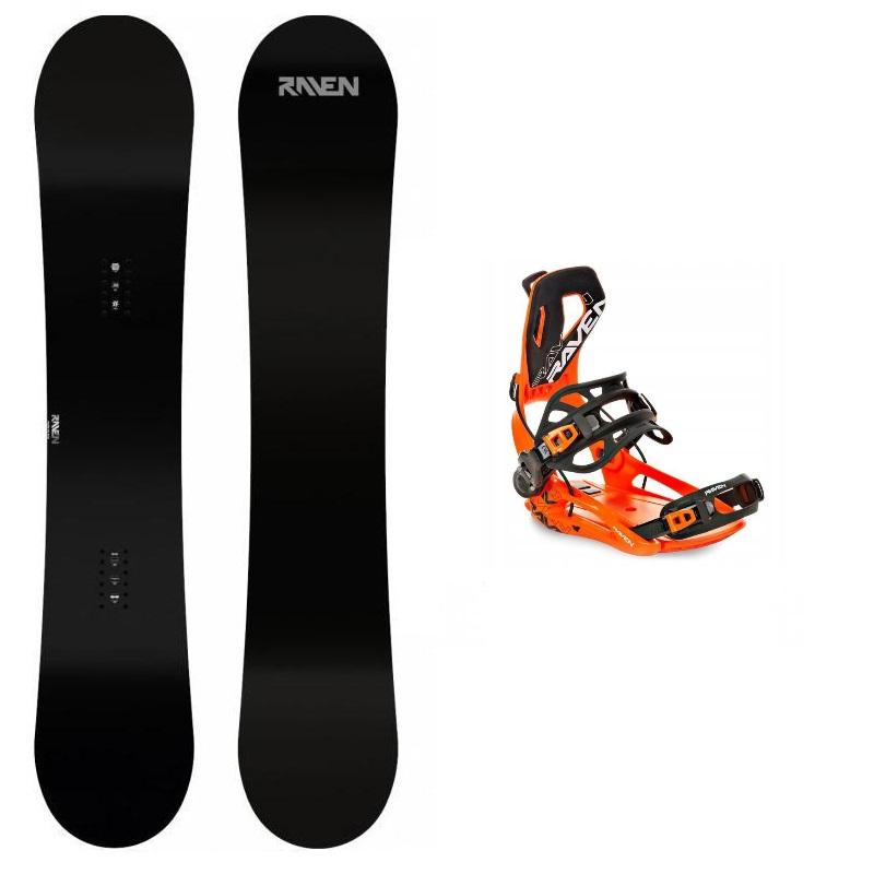 Raven Pure black pánský snowboard + Raven FT360 orange vázání Raven