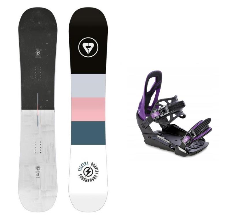 Gravity Electra 23/24 dámský snowboard + Raven S230 Black/violet vázání Gravity