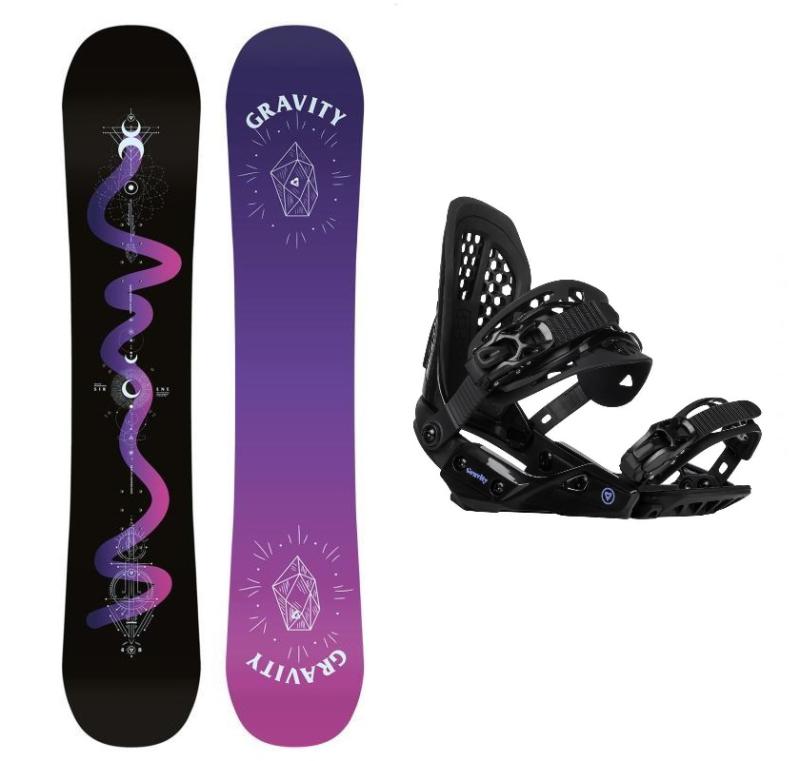 Gravity Sirene Black 23/24 dámský snowboard + Gravity G2 Lady black vázání + sleva 400