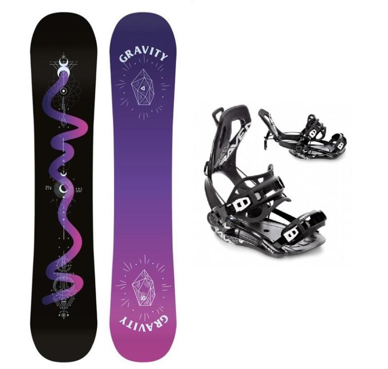 Gravity Sirene Black 23/24 dámský snowboard + Raven FT360 black vázání Gravity